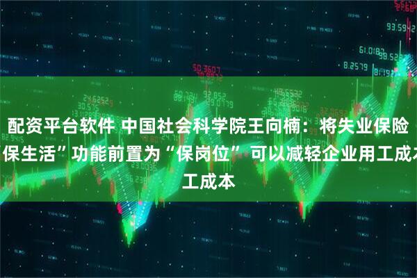 配资平台软件 中国社会科学院王向楠：将失业保险“保生活”功能前置为“保岗位” 可以减轻企业用工成本